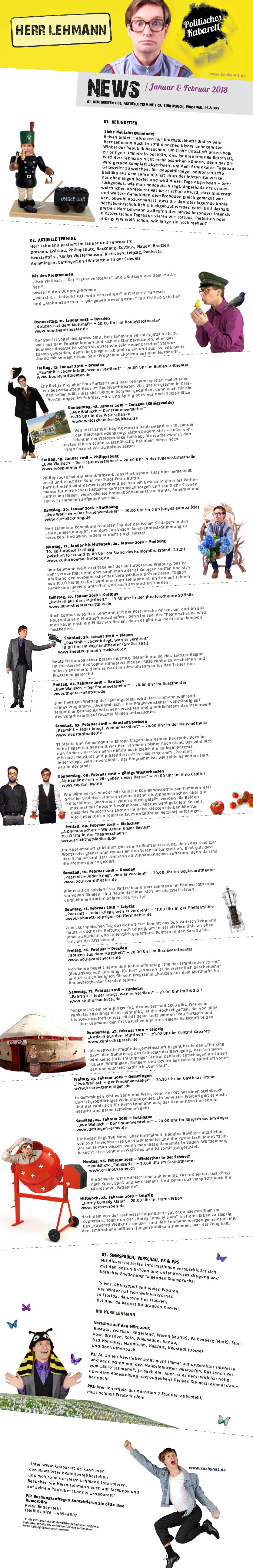 Newsletter Januar und Februar 2018